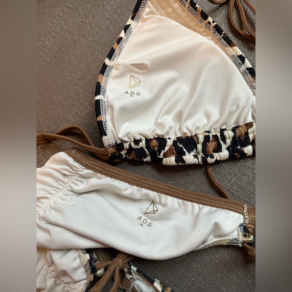NEW ADG Luxe Swimwear 2pc String Bikini- Size Large - Picture 6 of 6